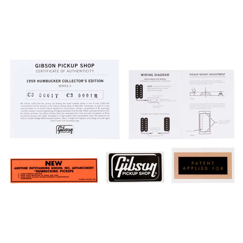 GIBSON ACCESSORIES 1959 HUMBUCKER COLLECTOR'S EDITION SERIES 3 [LIMITED TO 1000 SETS]