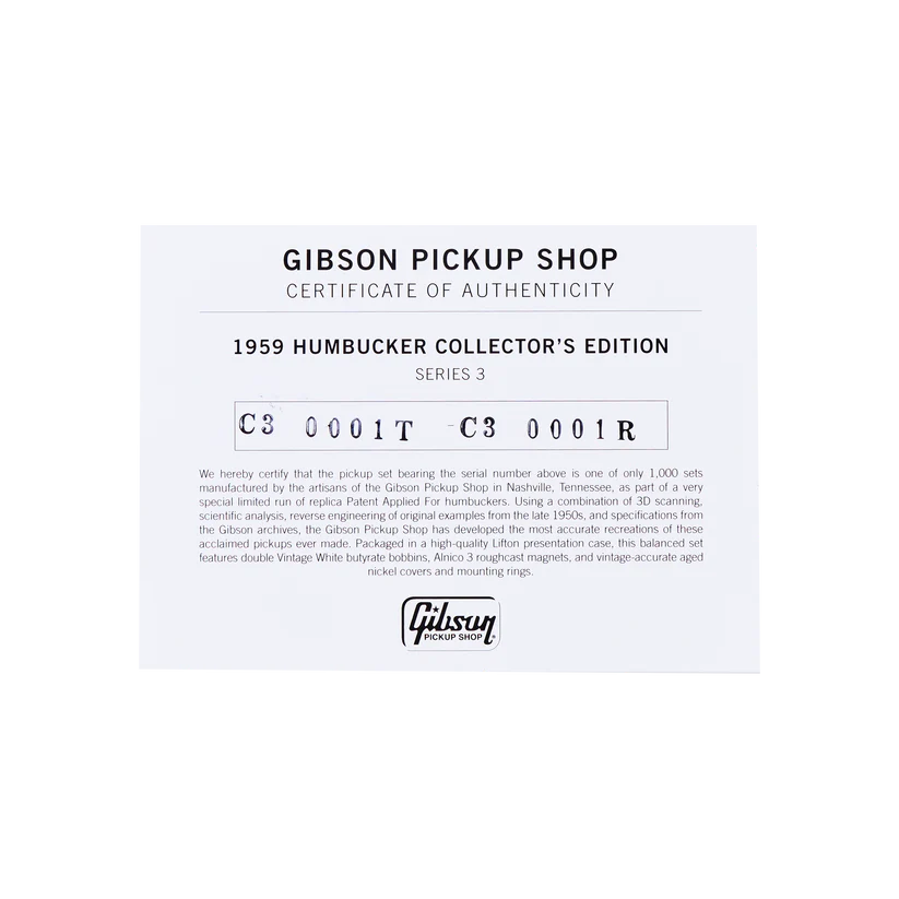 GIBSON ACCESSORIES 1959 HUMBUCKER COLLECTOR'S EDITION SERIES 3 [LIMITED TO 1000 SETS]