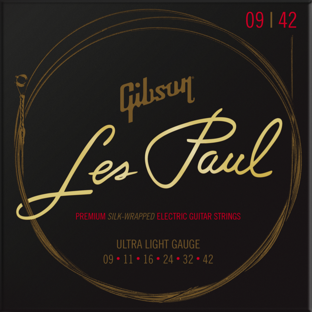 GIBSON ACCESSORIES LES PAUL PREMIUM ELECTRIC GUITAR STRINGS - .009-.042 ULTRA LIGHT (SEG-LES)