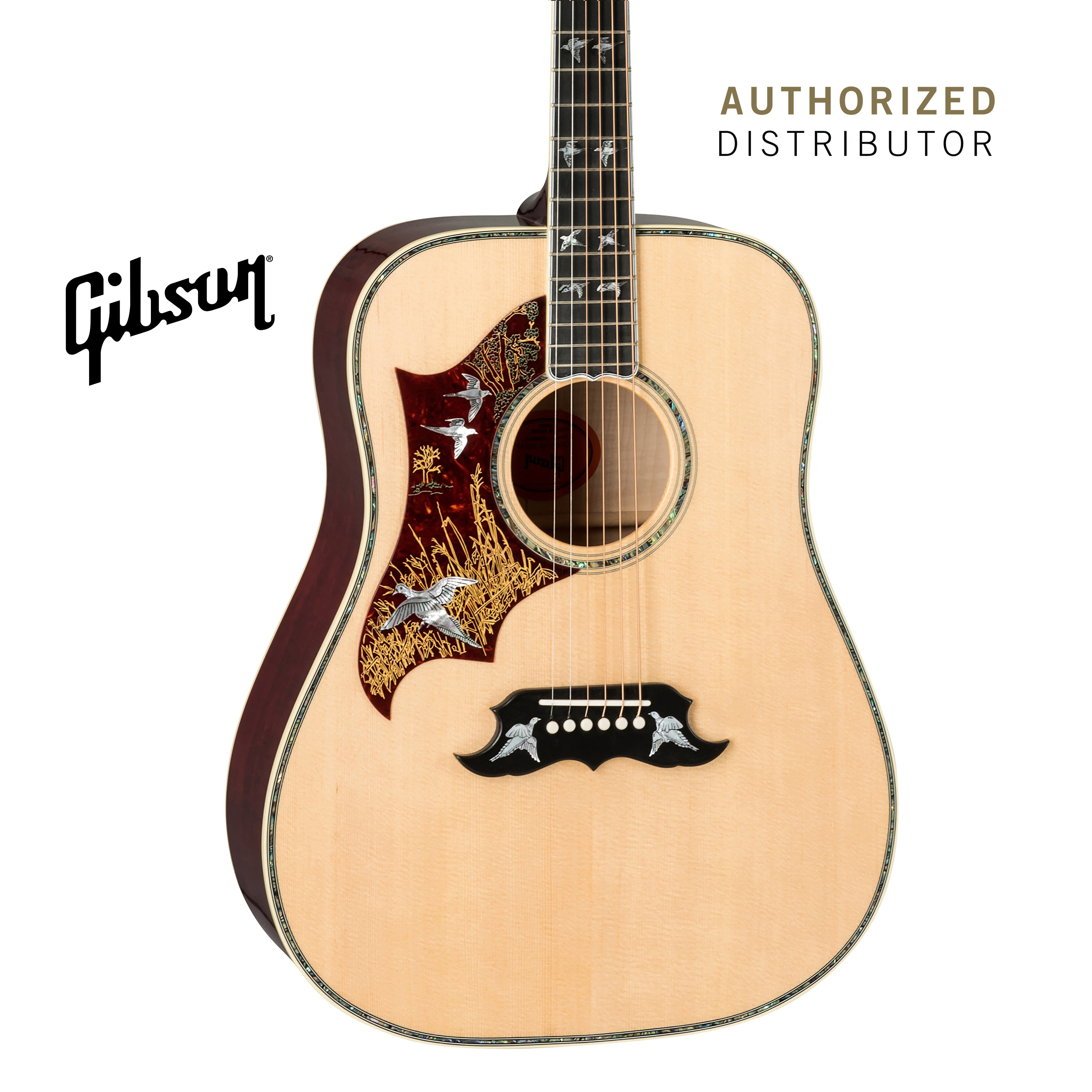 GIBSON DOVES IN FLIGHT LEFT-HANDED ACOUSTIC GUITAR - ANTIQUE CHERRY