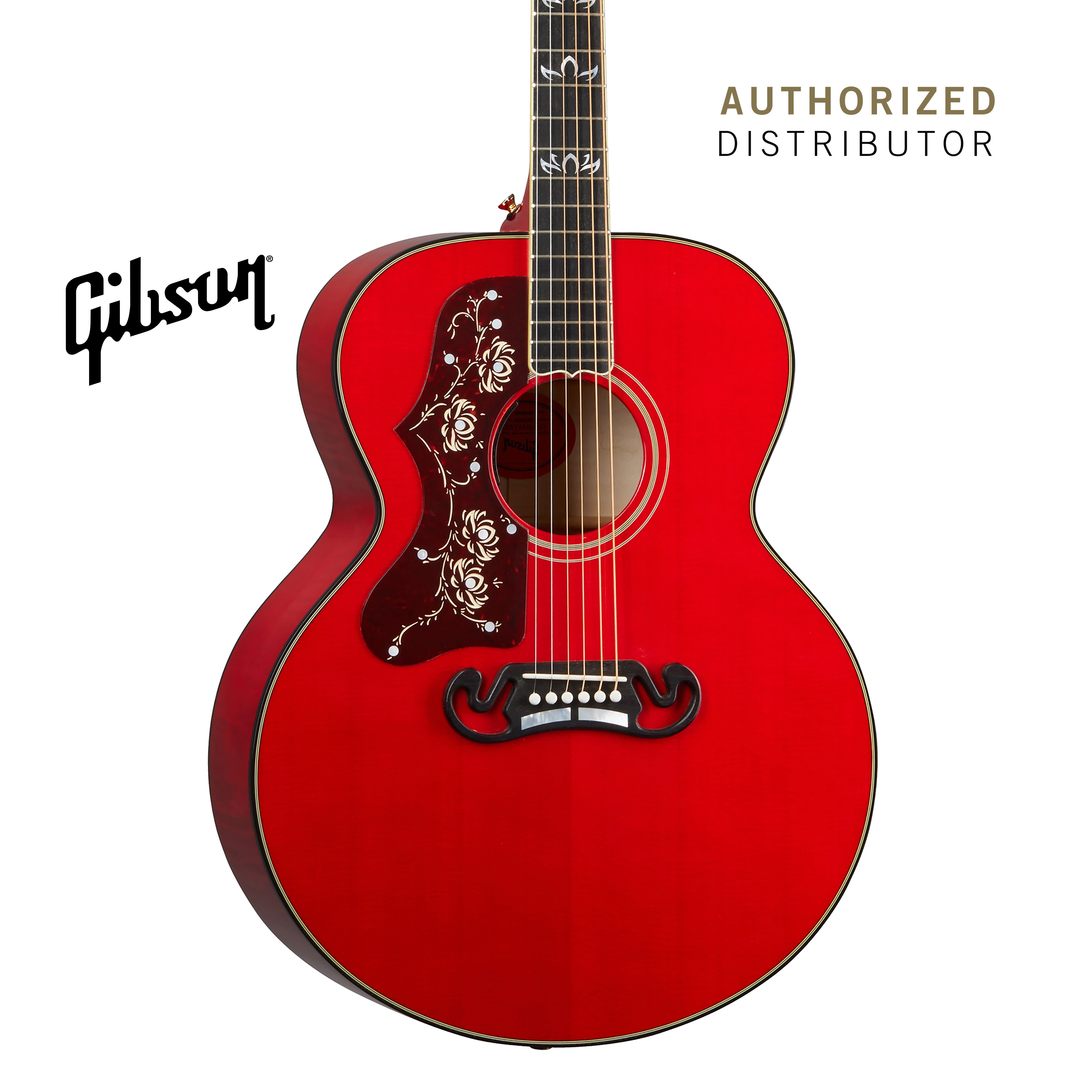GIBSON ORIANTHI SJ-200 LEFT-HANDED ACOUSTIC-ELECTRIC GUITAR - CHERRY
