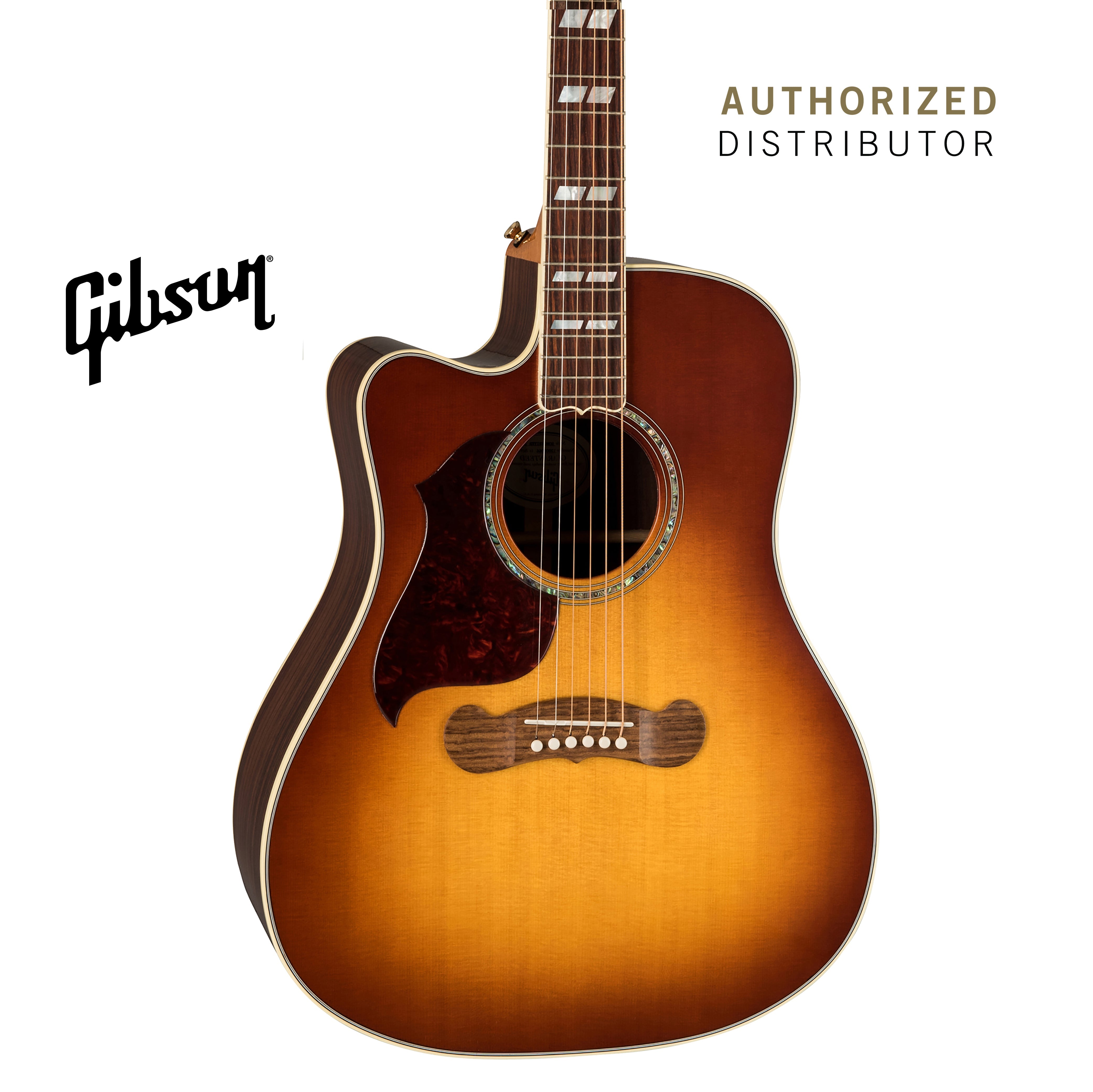 GIBSON SONGWRITER STANDARD EC ROSEWOOD LEFT-HANDED ACOUSTIC-ELECTRIC GUITAR - ROSEWOOD BURST
