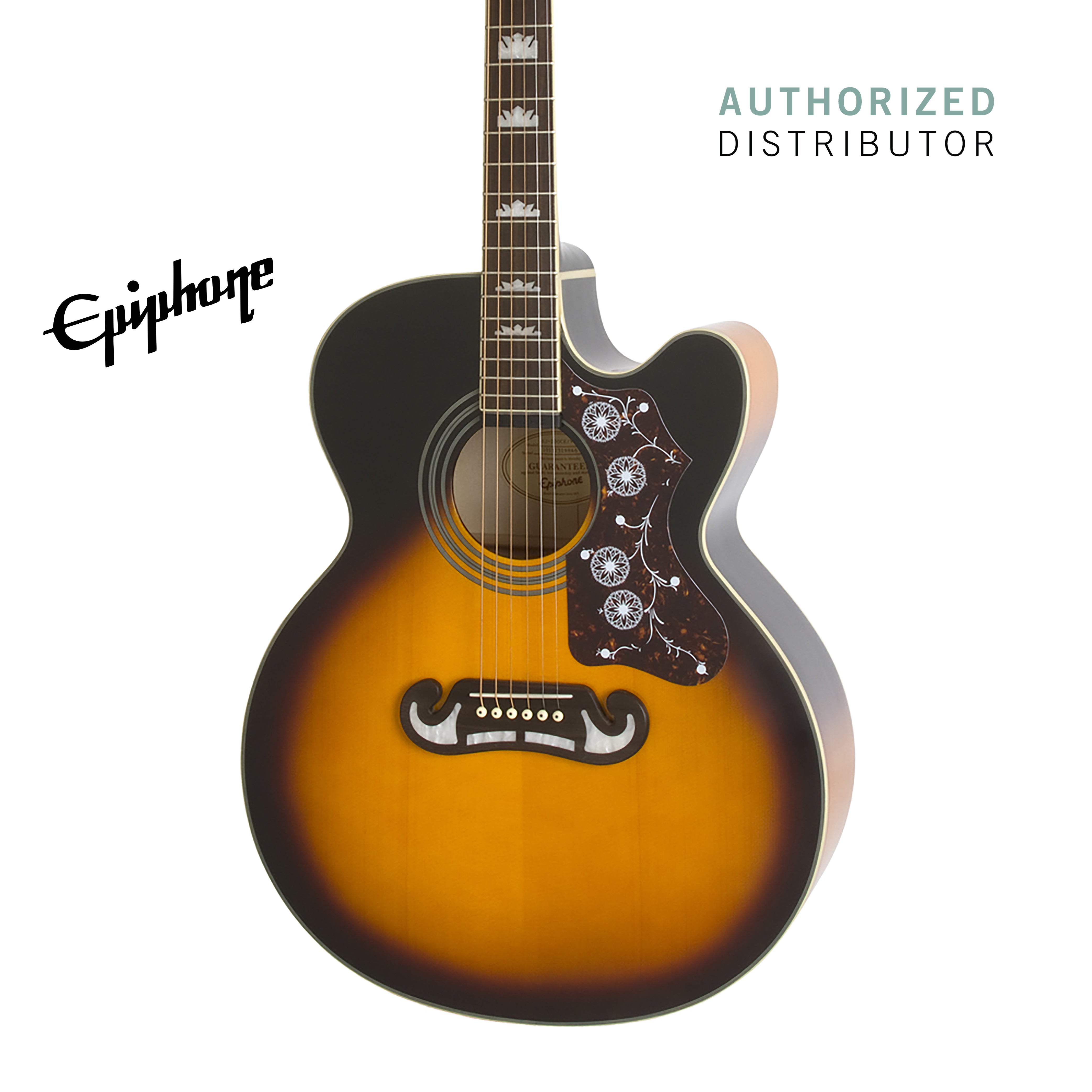 Epiphone J-200 EC Studio Acoustic-Electric Guitar - Vintage Sunburst