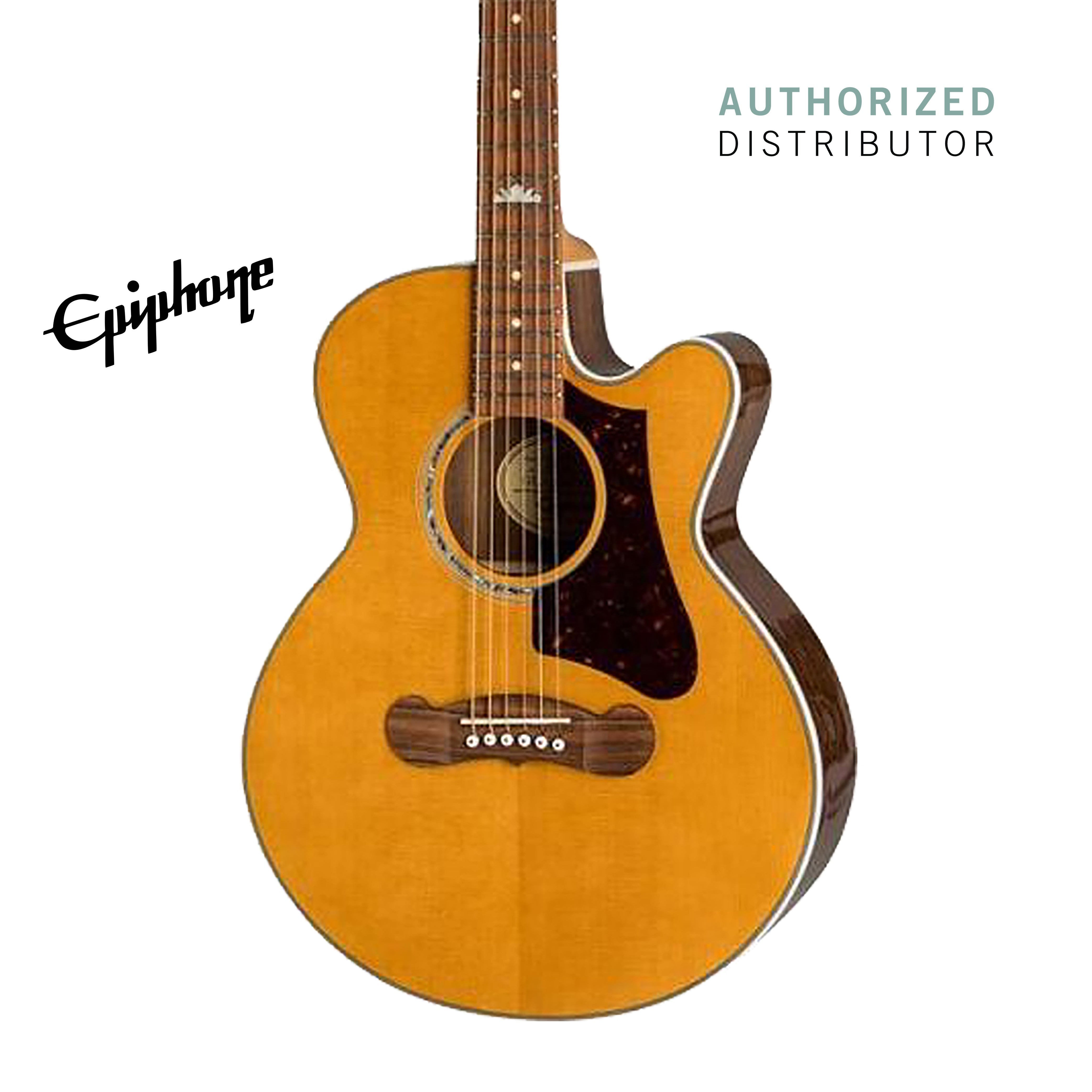 Epiphone J-200 EC Studio Parlor Acoustic-Electric Guitar - Vintage Natural