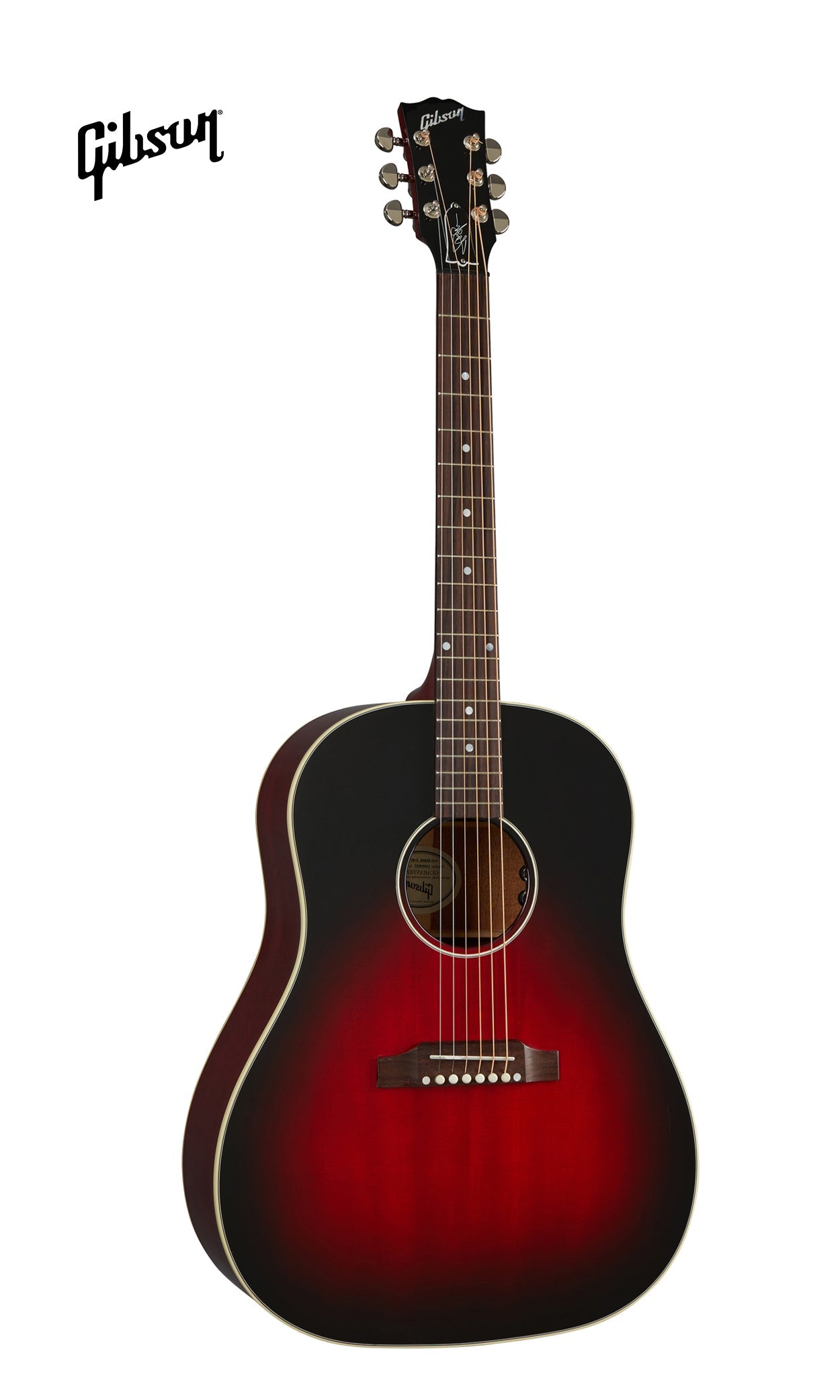 GIBSON SLASH J-45 LEFT-HANDED ACOUSTIC-ELECTRIC GUITAR - VERMILLION BURST