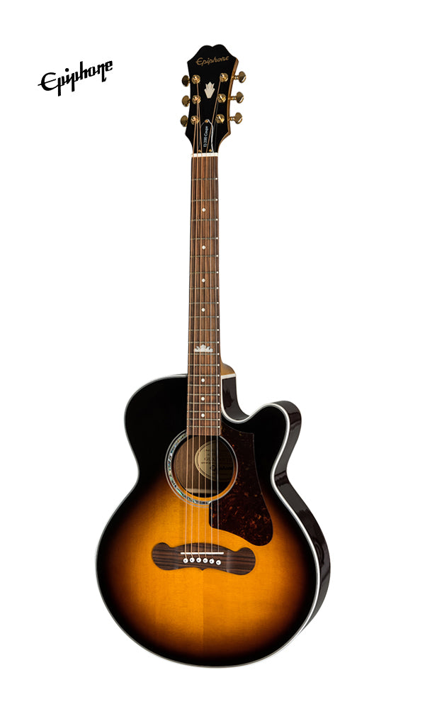 Epiphone J-200 EC Studio Parlor Acoustic-Electric Guitar - Vintage Sunburst