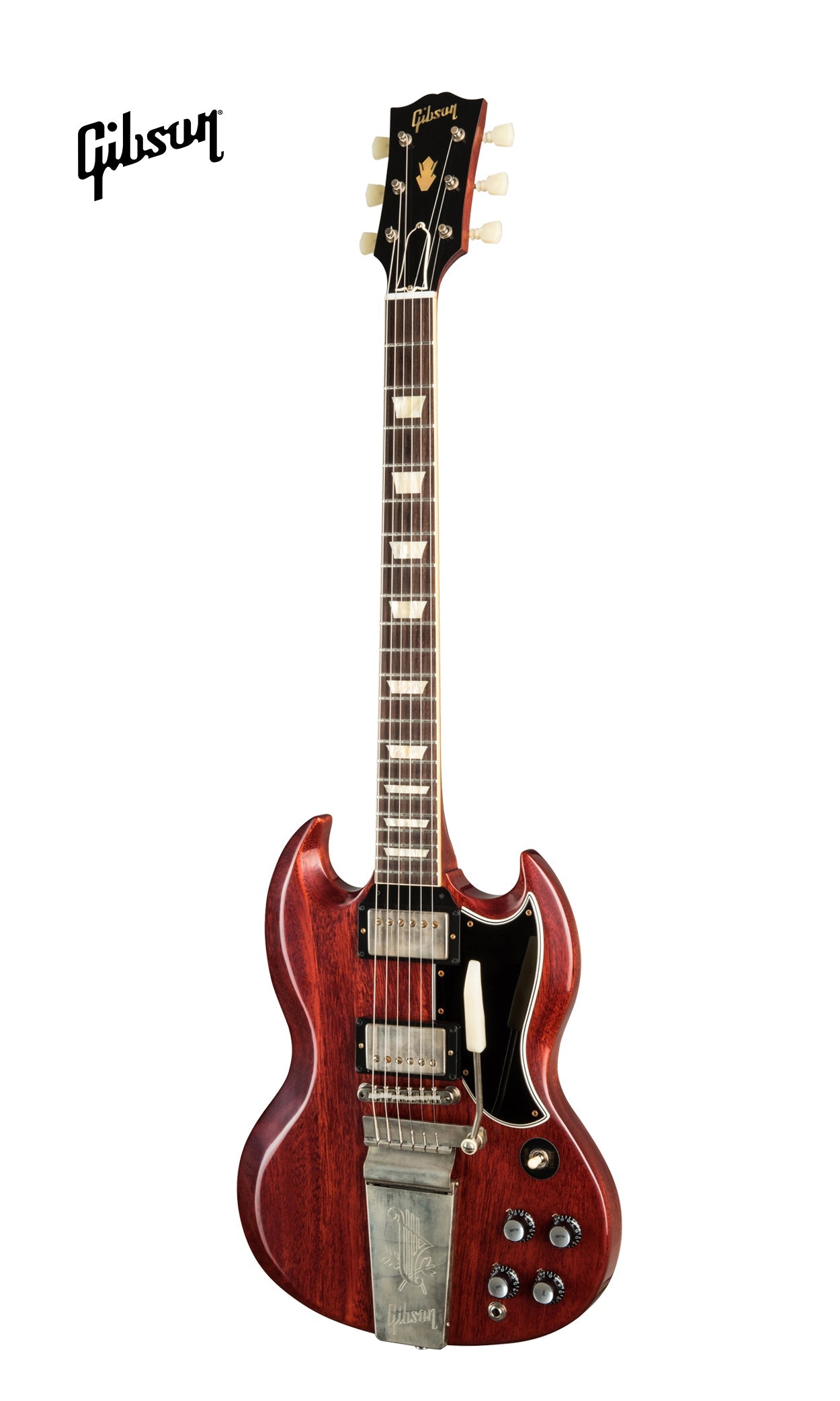 GIBSON 1964 SG STANDARD REISSUE WITH MAESTRO VIBROLA VOS ELECTRIC GUITAR -  CHERRY RED