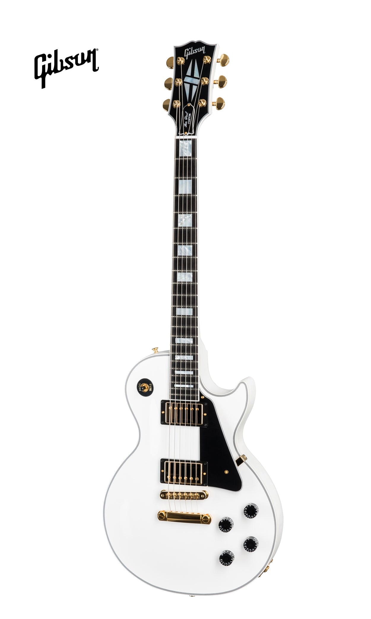 GIBSON LES PAUL CUSTOM ELECTRIC GUITAR WITH EBONY FINGERBOARD - ALPINE WHITE