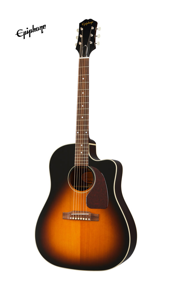 Epiphone J-45 EC Acoustic Guitar - Aged Vintage Sunburst Gloss