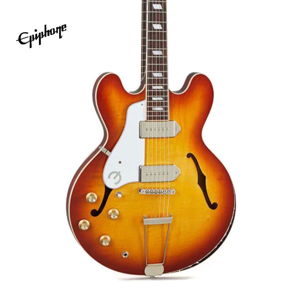 Epiphone USA Casino Left-Handed Hollowbody Electric Guitar, Case Included - Royal Tan [Made in USA]