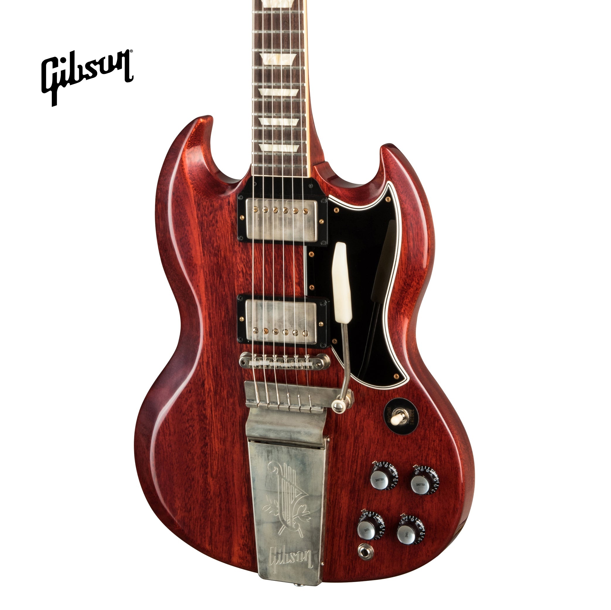 GIBSON 1964 SG STANDARD REISSUE WITH MAESTRO VIBROLA VOS ELECTRIC GUITAR - CHERRY RED