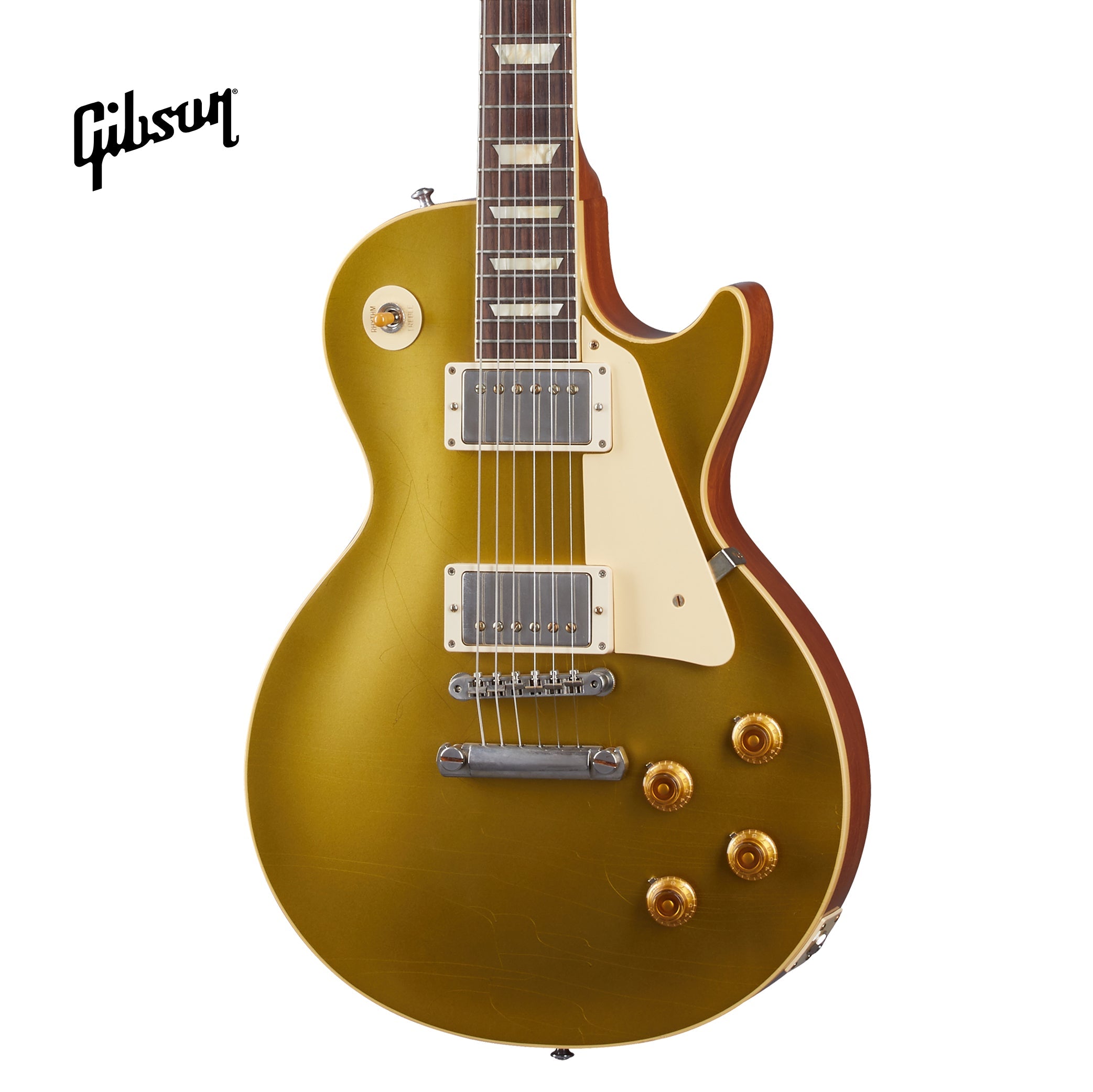 GIBSON 1957 LES PAUL GOLDTOP REISSUE ULTRA LIGHT AGED ELECTRIC GUITAR - DOUBLE GOLD