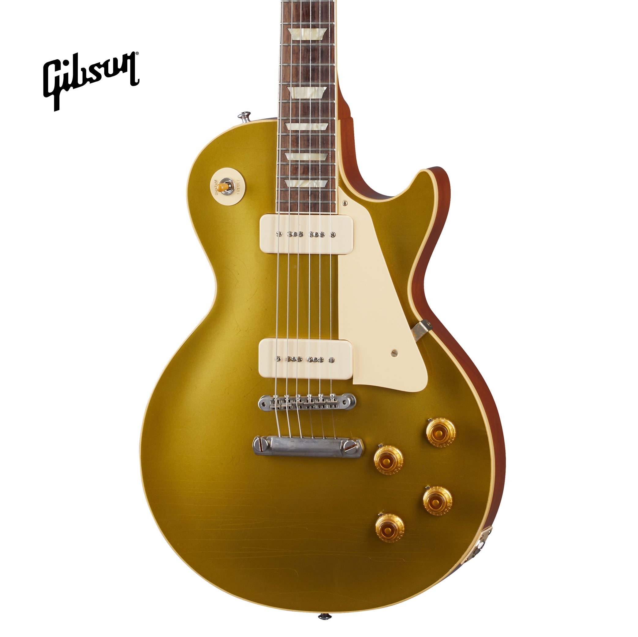 GIBSON 1956 LES PAUL GOLDTOP REISSUE ULTRA LIGHT AGED ELECTRIC GUITAR - DOUBLE GOLD