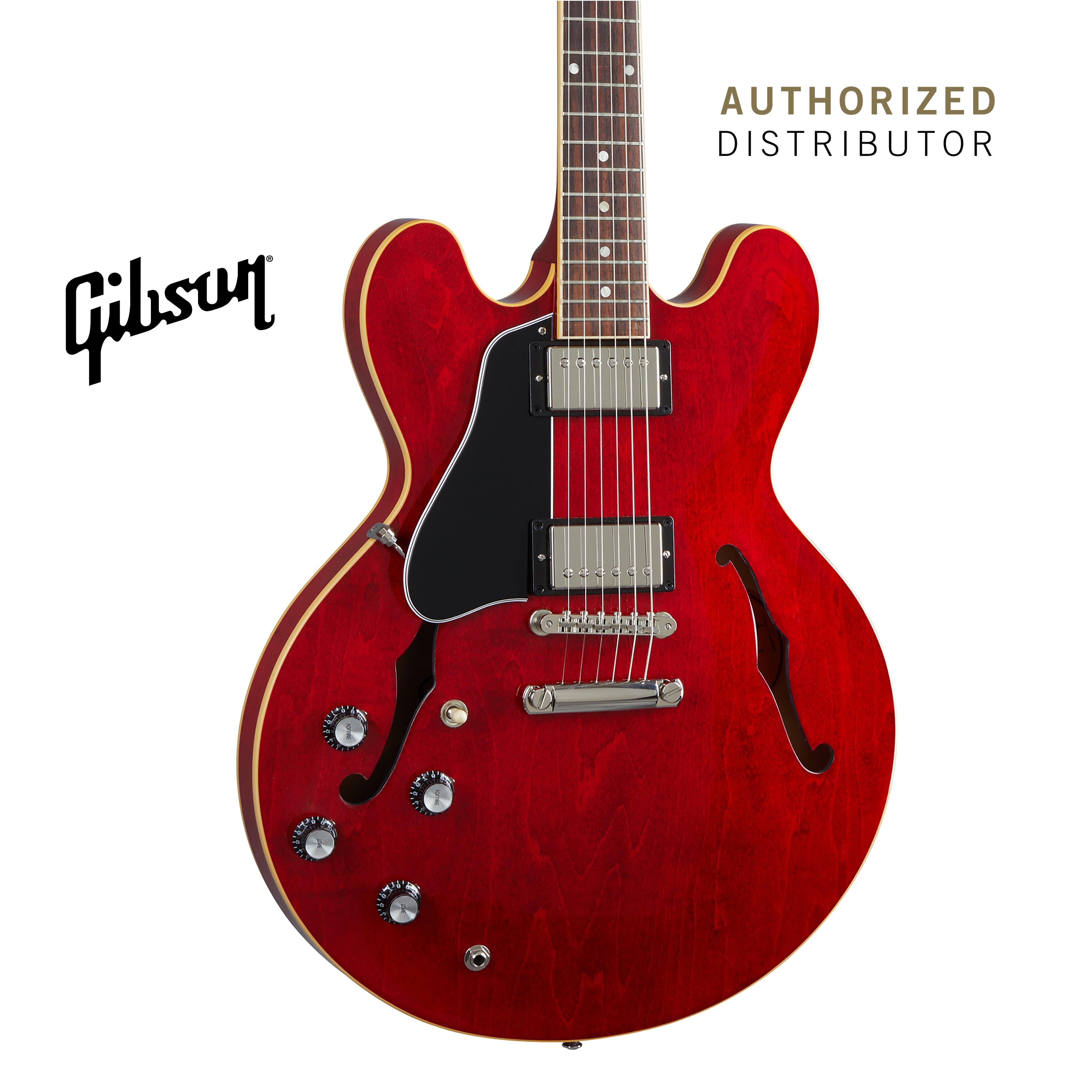 GIBSON ES-335 LEFT-HANDED SEMI-HOLLOWBODY ELECTRIC GUITAR - 60S CHERRY