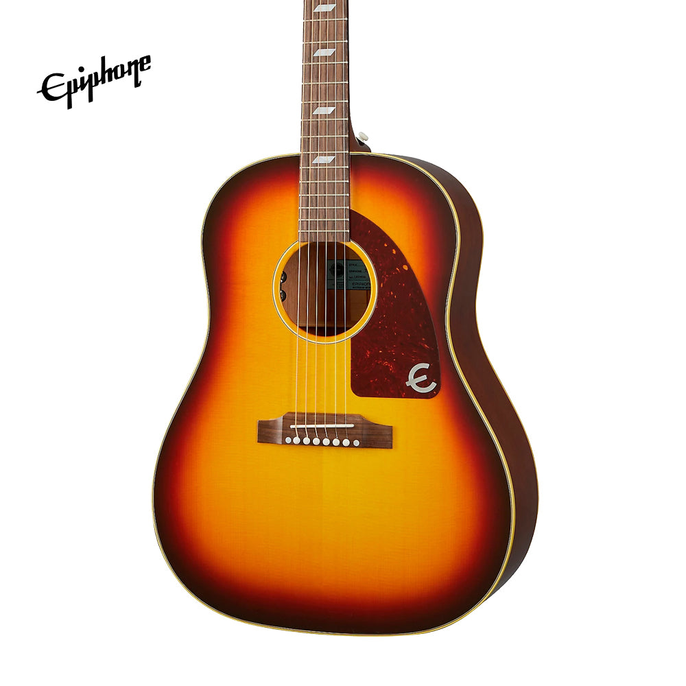 Epiphone USA Texan Acoustic-Electric Guitar, Case Included - Vintage Sunburst