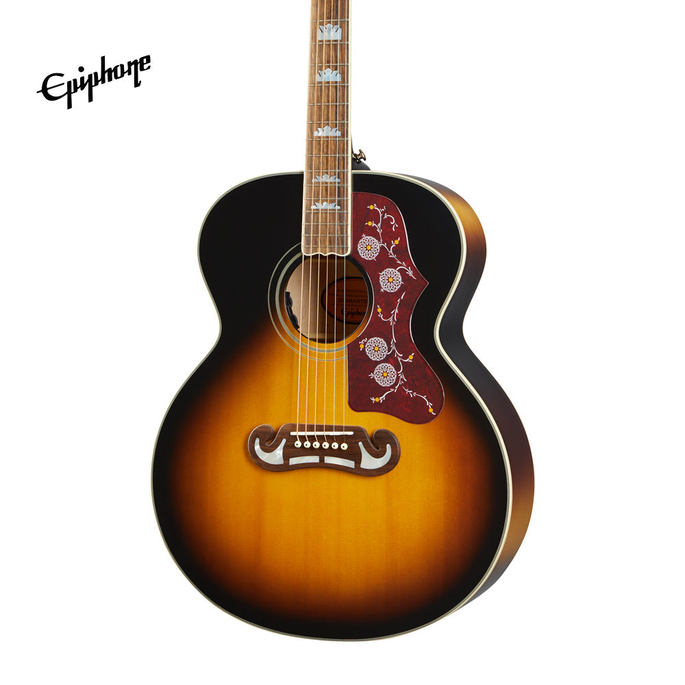 Epiphone J-200 Acoustic-Electric Guitar - Aged Vintage Sunburst Gloss